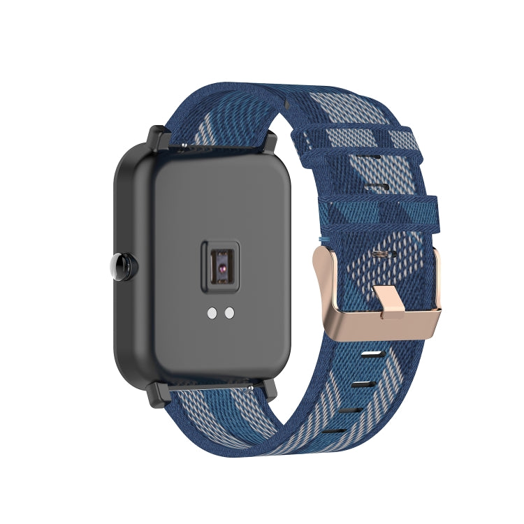 20mm Universal Stripe Weave Nylon Watch Band(Blue) - free shipping - PMc TechLife - Order now!