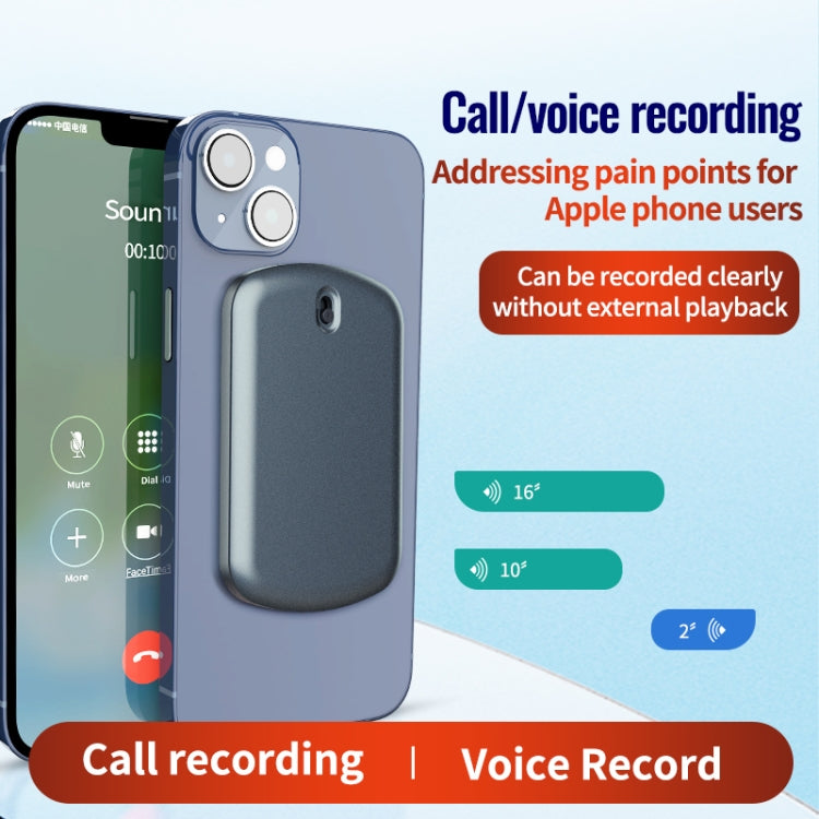 JNN A1 Strong Magnetic Mobile Call Voice Recorder, Memory:16GB(Black) - Recording Pen by JNN | Online Shopping South Africa | PMC TechLife | Buy Now Pay Later Mobicred