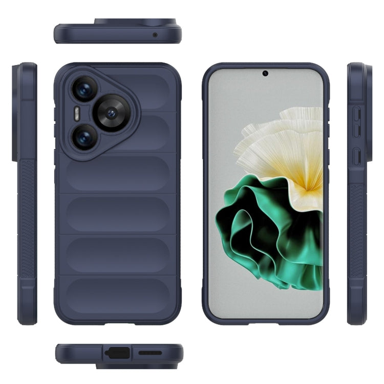 For Huawei Pura 70 Magic Shield TPU + Flannel Phone Case(Dark Blue) - Huawei Cases by PMC TechLife | Online Shopping South Africa | PMC TechLife | Buy Now Pay Later Mobicred
