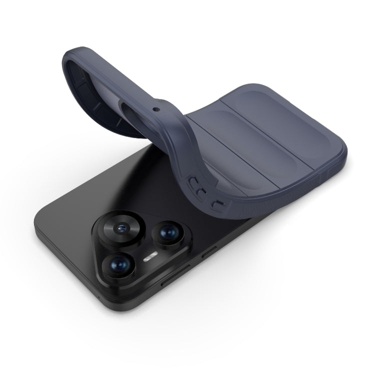 For Huawei Pura 70 Magic Shield TPU + Flannel Phone Case(Dark Blue) - Huawei Cases by PMC TechLife | Online Shopping South Africa | PMC TechLife | Buy Now Pay Later Mobicred