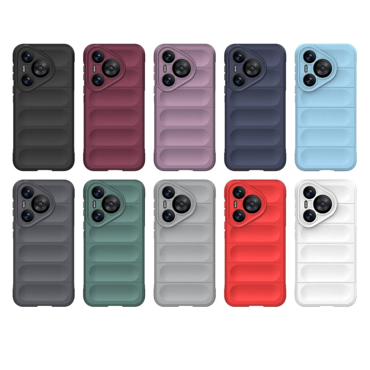 For Huawei Pura 70 Magic Shield TPU + Flannel Phone Case(Dark Blue) - Huawei Cases by PMC TechLife | Online Shopping South Africa | PMC TechLife | Buy Now Pay Later Mobicred