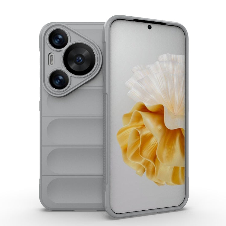 For Huawei Pura 70 Pro / 70 Pro+ Magic Shield TPU + Flannel Phone Case(Grey) - Huawei Cases by PMC TechLife | Online Shopping South Africa | PMC TechLife | Buy Now Pay Later Mobicred