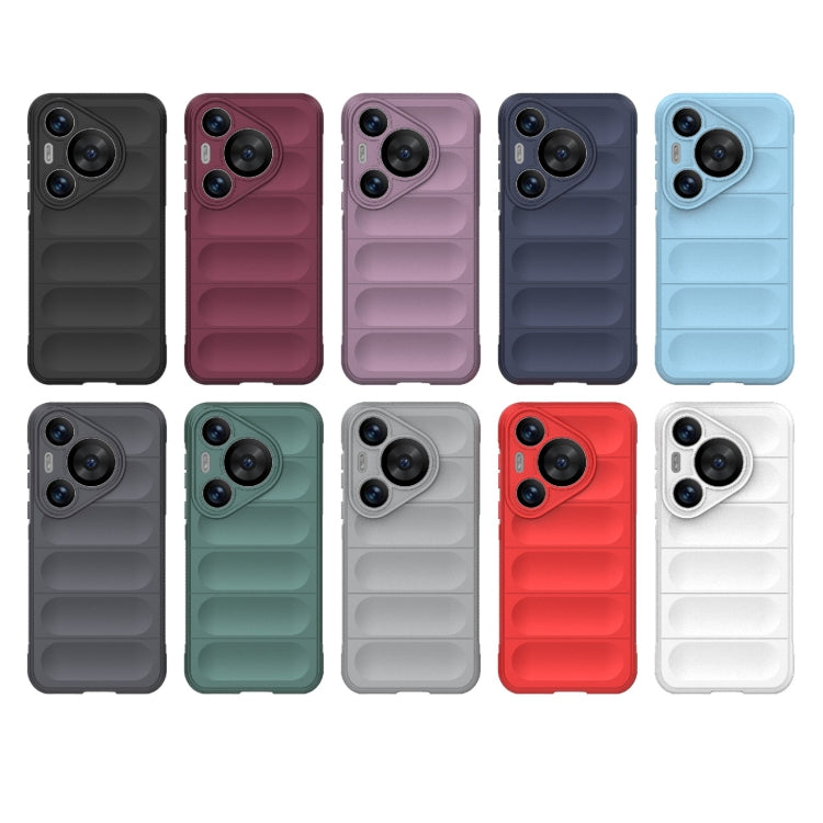 For Huawei Pura 70 Pro / 70 Pro+ Magic Shield TPU + Flannel Phone Case(Grey) - Huawei Cases by PMC TechLife | Online Shopping South Africa | PMC TechLife | Buy Now Pay Later Mobicred