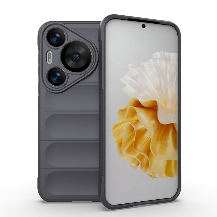 For Huawei Pura 70 Pro / 70 Pro+ Magic Shield TPU + Flannel Phone Case(Dark Grey) - Huawei Cases by PMC Jewellery | Online Shopping South Africa | PMC Jewellery | Buy Now Pay Later Mobicred