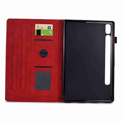 For Samsung Galaxy Tab S9 Rhombus TPU Smart Leather Tablet Case(Red) - Galaxy Tab S9 Cases by PMC Jewellery | Online Shopping South Africa | PMC Jewellery | Buy Now Pay Later Mobicred