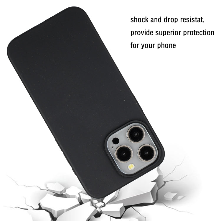 For iPhone 14 Pro Wheat MagSafe Magnetic Straw Material + TPU Phone Case(Black) - iPhone 14 Pro Cases by PMC Jewellery | Online Shopping South Africa | PMC Jewellery