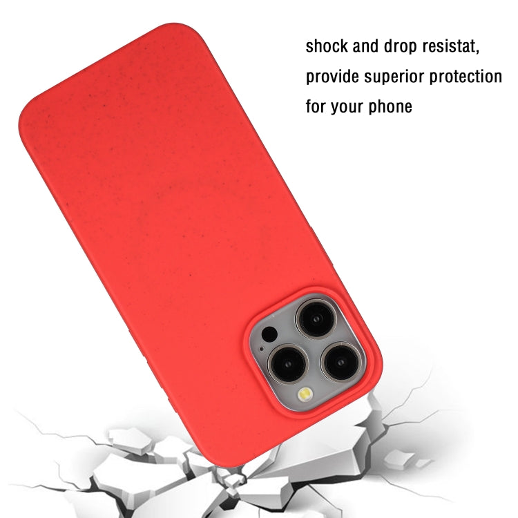 For iPhone 14 Pro Max Wheat MagSafe Magnetic Straw Material + TPU Phone Case(Red) - iPhone 14 Pro Max Cases by PMC TechLife | Online Shopping South Africa | PMC TechLife