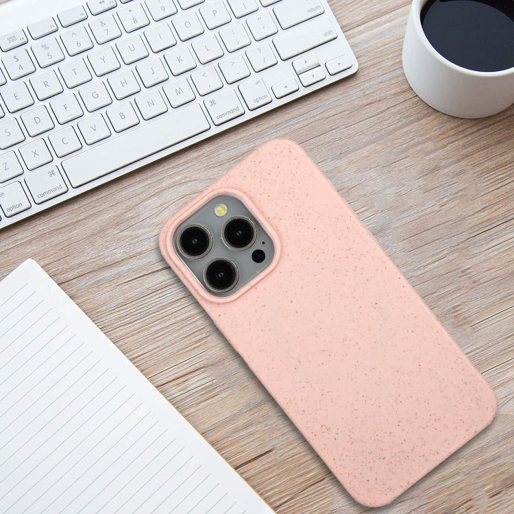 For iPhone 13 Pro Wheat MagSafe Magnetic Straw Material + TPU Phone Case(Pink) - iPhone 13 Pro Cases by PMC Jewellery | Online Shopping South Africa | PMC Jewellery