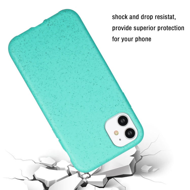 For iPhone 12 Wheat MagSafe Magnetic Straw Material + TPU Phone Case(Green) - iPhone 12 / 12 Pro Cases by PMC Jewellery | Online Shopping South Africa | PMC Jewellery