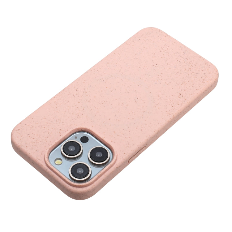 For iPhone 11 Pro Max Wheat MagSafe Magnetic Straw Material + TPU Phone Case(Pink) - iPhone 11 Pro Max Cases by PMC Jewellery | Online Shopping South Africa | PMC Jewellery