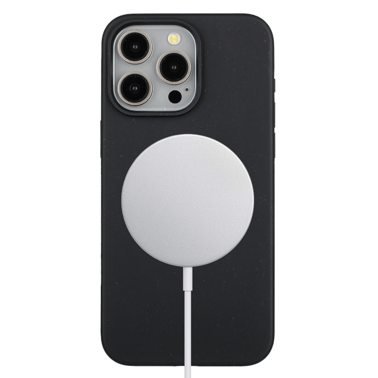 For iPhone 11 Pro Wheat MagSafe Magnetic Straw Material + TPU Phone Case(Black) - iPhone 11 Pro Cases by PMC TechLife | Online Shopping South Africa | PMC TechLife
