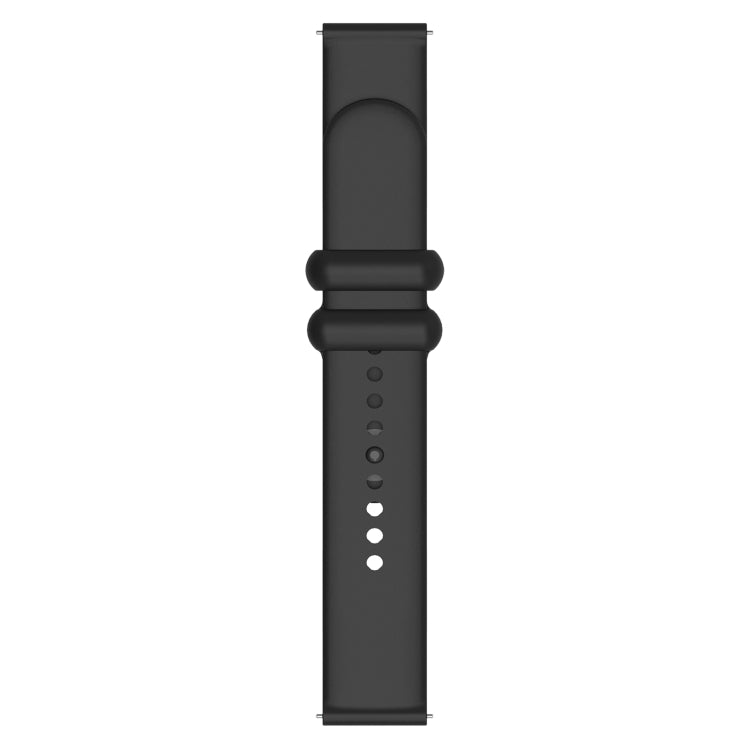 18mm Universal Solid Color Reverse Buckle Silicone Watch Band(Black) - free shipping - PMC TechLife - Order now!