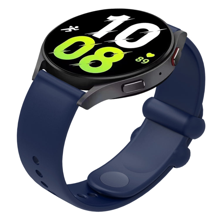 18mm Universal Solid Color Reverse Buckle Silicone Watch Band(Dark Blue) - free shipping - PMC TechLife - Order now!