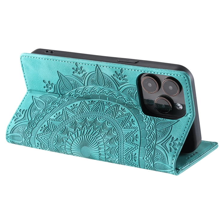 For iPhone 16 Pro Max Totem Embossed Magnetic Leather Phone Case(Green) - free shipping - PMC TechLife - Order now!