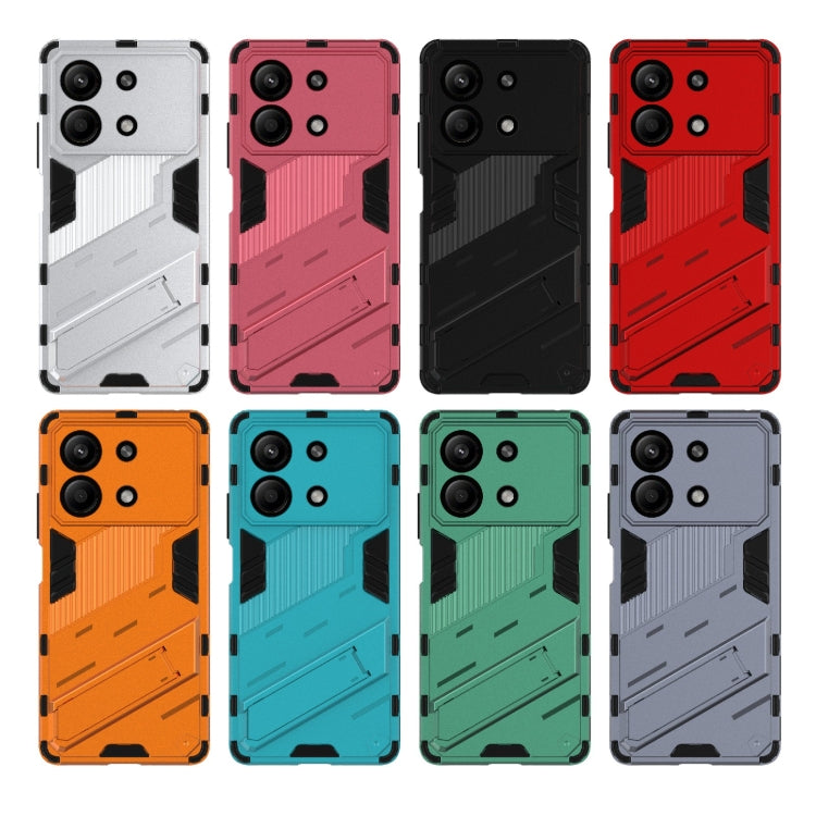 For Xiaomi Redmi Note 13R Pro 5G Punk Armor 2 in 1 PC + TPU Phone Case with Holder(Orange) - Xiaomi Cases by PMC TechLife | Online Shopping South Africa | PMC TechLife | Buy Now Pay Later Mobicred