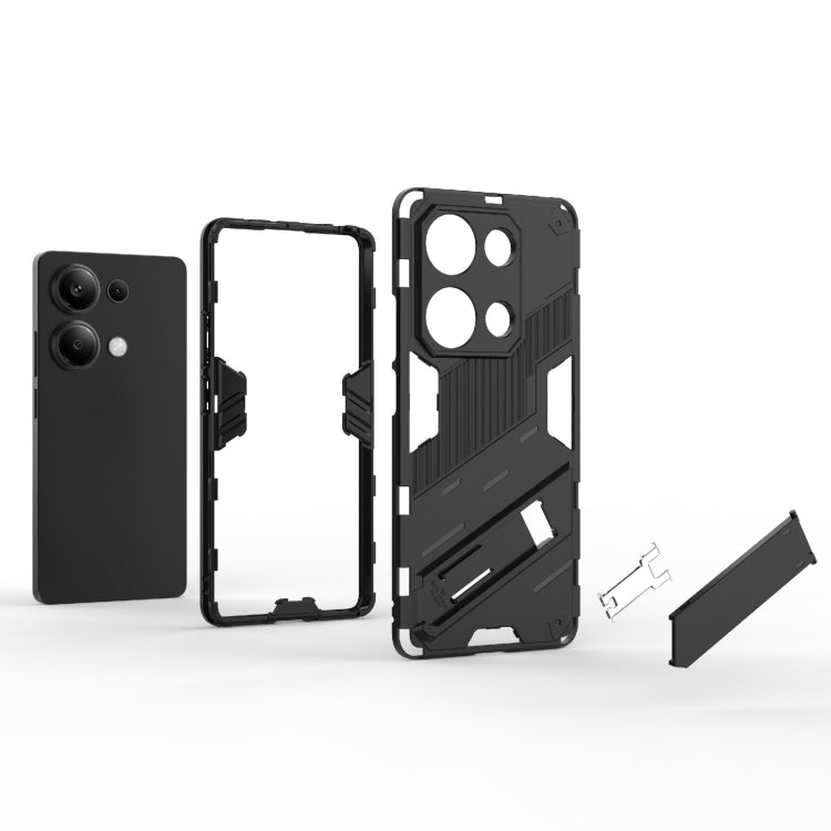 For Xiaomi Redmi Note 13 Pro 4G Global Punk Armor 2 in 1 PC + TPU Phone Case with Holder(Red) - Xiaomi Cases by PMC TechLife | Online Shopping South Africa | PMC TechLife | Buy Now Pay Later Mobicred