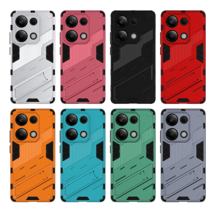 For Xiaomi Redmi Note 13 Pro 4G Global Punk Armor 2 in 1 PC + TPU Phone Case with Holder(Green) - Note 13 Pro Cases by PMC TechLife | Online Shopping South Africa | PMC TechLife | Buy Now Pay Later Mobicred