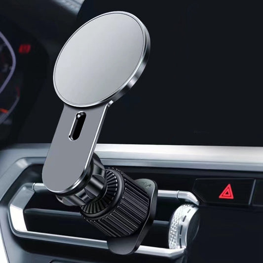 360 Degree Rotating Car Air Outlet Magnetic Phone Holder(Grey) - Car Holders by PMC Jewellery | Online Shopping South Africa | PMC Jewellery | Buy Now Pay Later Mobicred