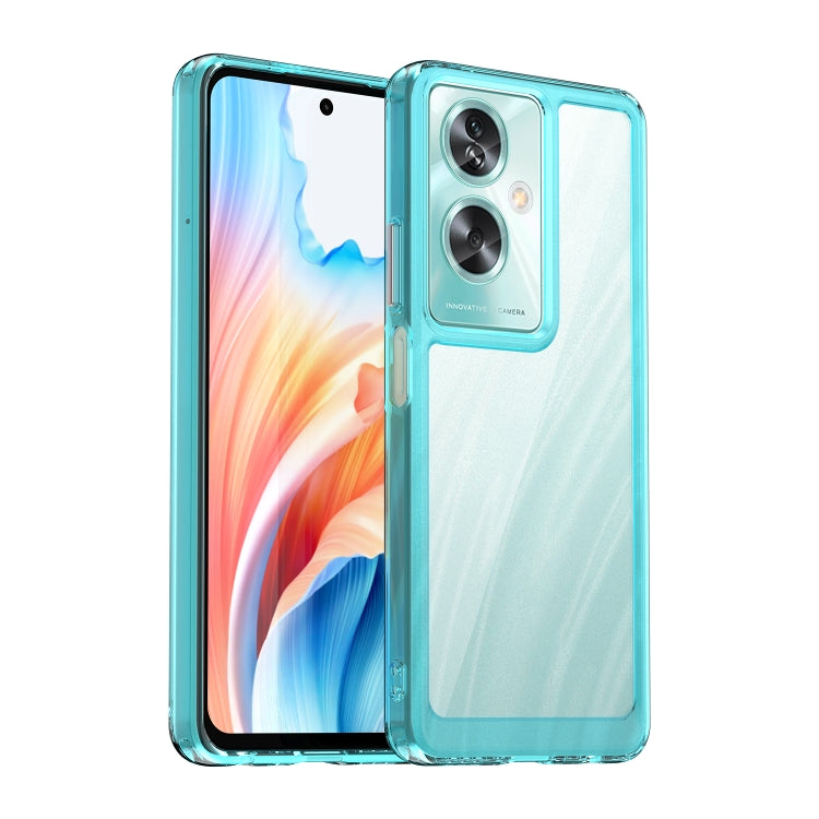 For OPPO A79 5G Colorful Series Acrylic Hybrid TPU Phone Case(Transparent Blue) - OPPO Cases by PMC Jewellery | Online Shopping South Africa | PMC Jewellery