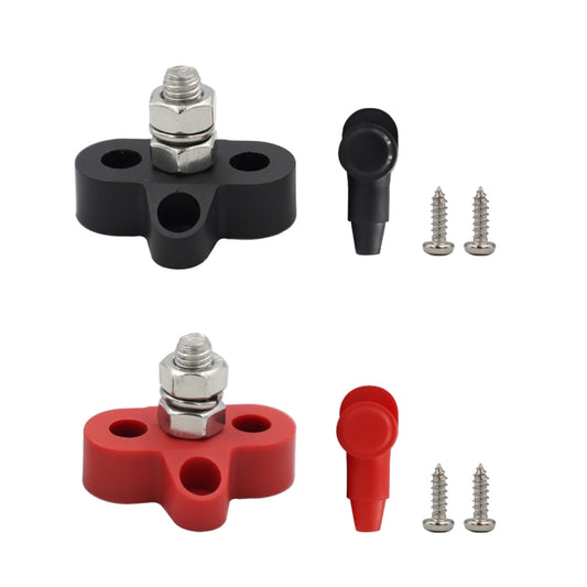 CP-4166 M8 Single Stud Battery Terminal(Black + Red) - Booster Cable & Clip by PMC Jewellery | Online Shopping South Africa | PMC Jewellery | Buy Now Pay Later Mobicred