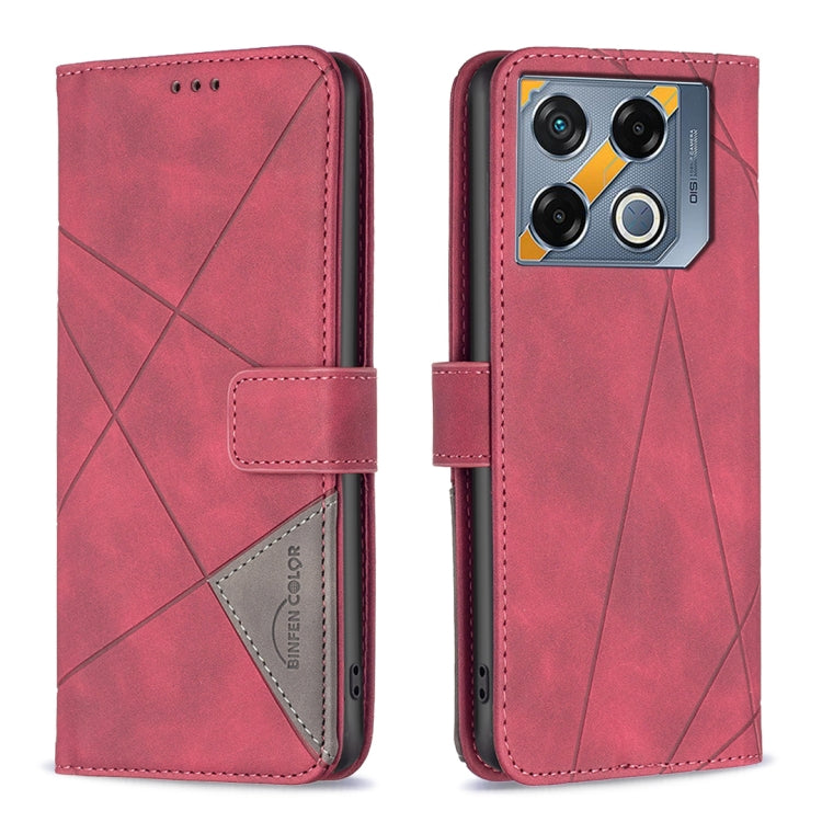 For Infinix GT 20 Pro 5G Magnetic Buckle Rhombus Texture Leather Phone Case(Red) - Infinix Cases by PMC Jewellery | Online Shopping South Africa | PMC Jewellery | Buy Now Pay Later Mobicred