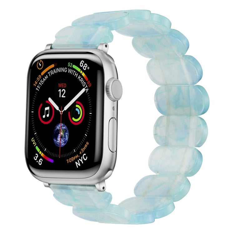 For Apple Watch Series 9 45mm Stretch Rope Resin Watch Band(Ice Green) - Watch Bands by PMC Jewellery | Online Shopping South Africa | PMC Jewellery