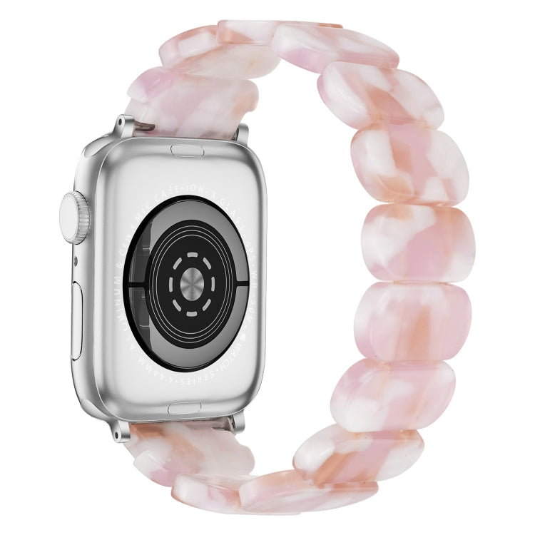 For Apple Watch 38mm Stretch Rope Resin Watch Band(Pink) - Watch Bands by PMC TechLife | Online Shopping South Africa | PMC TechLife