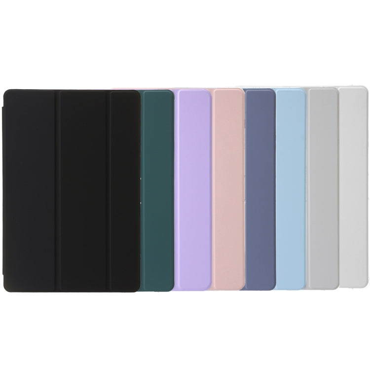 For Huawei MatePad Pro 13.2 2023 Clear Acrylic 3-Fold Leather Tablet Case(White) - Huawei by PMC TechLife | Online Shopping South Africa | PMC TechLife | Buy Now Pay Later Mobicred