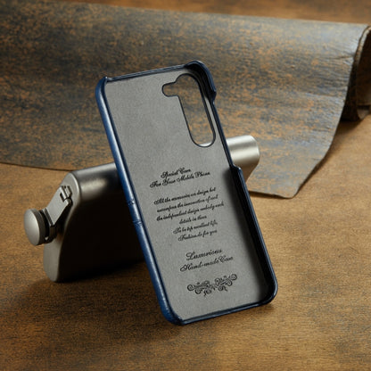 For Samsung Galaxy S24+ 5G Fierre Shann Oil Wax Texture Leather Phone Case with Card Slots(Blue) - Galaxy S24+ 5G Cases by FIERRE SHANN | Online Shopping South Africa | PMC Jewellery | Buy Now Pay Later Mobicred