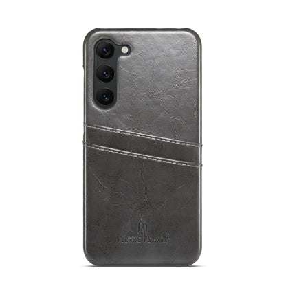 For Samsung Galaxy S24+ 5G Fierre Shann Oil Wax Texture Leather Phone Case with Card Slots(Black) - Galaxy S24+ 5G Cases by FIERRE SHANN | Online Shopping South Africa | PMC Jewellery | Buy Now Pay Later Mobicred