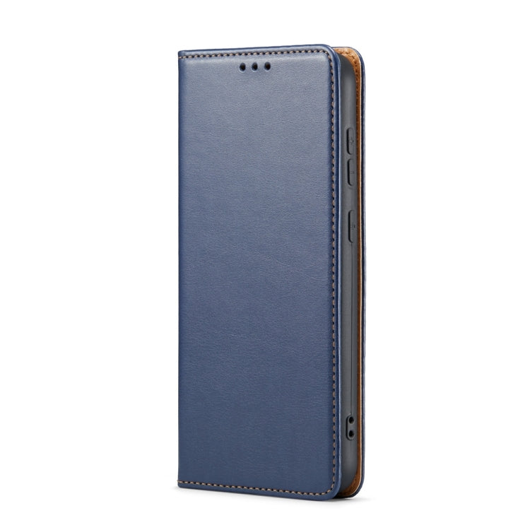 For Samsung Galaxy S24 5G Fierre Shann PU Genuine Leather Texture Phone Case(Blue) - Galaxy S24 5G Cases by FIERRE SHANN | Online Shopping South Africa | PMC Jewellery | Buy Now Pay Later Mobicred