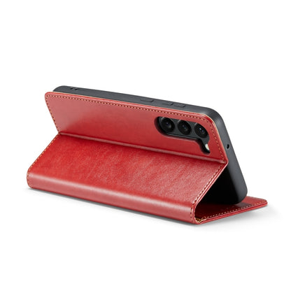 For Samsung Galaxy S24 5G Fierre Shann PU Genuine Leather Texture Phone Case(Red) - Galaxy S24 5G Cases by FIERRE SHANN | Online Shopping South Africa | PMC Jewellery | Buy Now Pay Later Mobicred