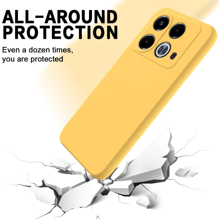 For Infinix Note 40 4G Solid Color Liquid Silicone Dropproof Full Coverage Protective Case(Yellow) - Infinix Cases by PMC TechLife | Online Shopping South Africa | PMC TechLife | Buy Now Pay Later Mobicred