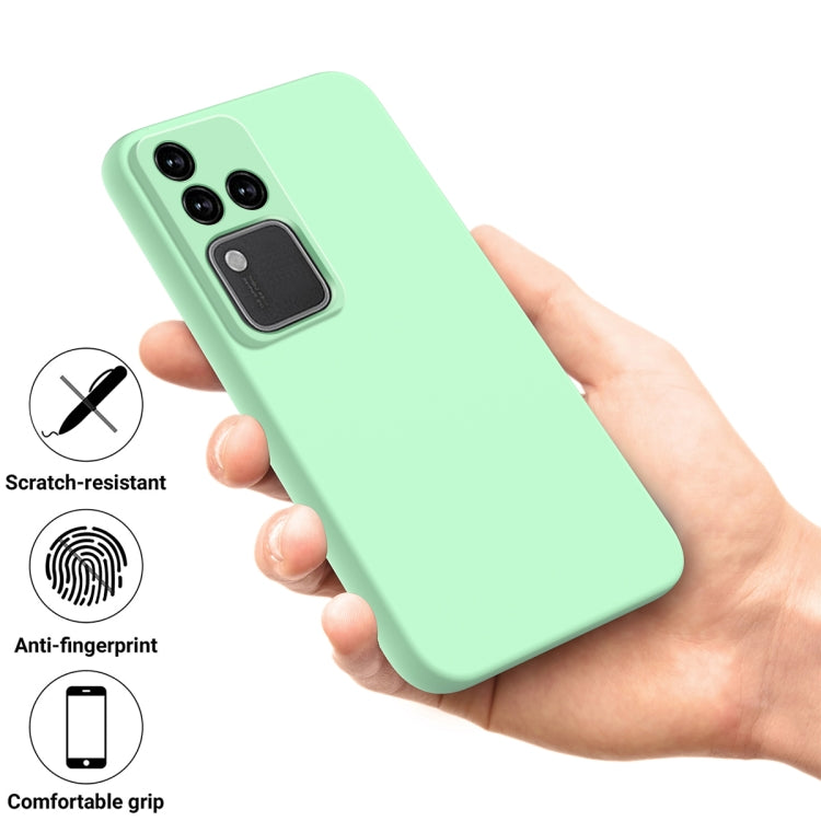 For vivo S18 / S18 Pro / V30 / V30 Pro Solid Color Liquid Silicone Dropproof Full Coverage Protective Case(Green) - S18 Cases by PMC TechLife | Online Shopping South Africa | PMC TechLife
