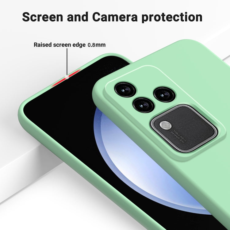 For vivo S18 / S18 Pro / V30 / V30 Pro Solid Color Liquid Silicone Dropproof Full Coverage Protective Case(Green) - S18 Cases by PMC TechLife | Online Shopping South Africa | PMC TechLife