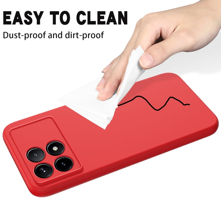 For Xiaomi Redmi K70/K70 Pro Solid Color Liquid Silicone Dropproof Full Coverage Phone Case(Red) - K70 Pro Cases by PMC Jewellery | Online Shopping South Africa | PMC Jewellery | Buy Now Pay Later Mobicred