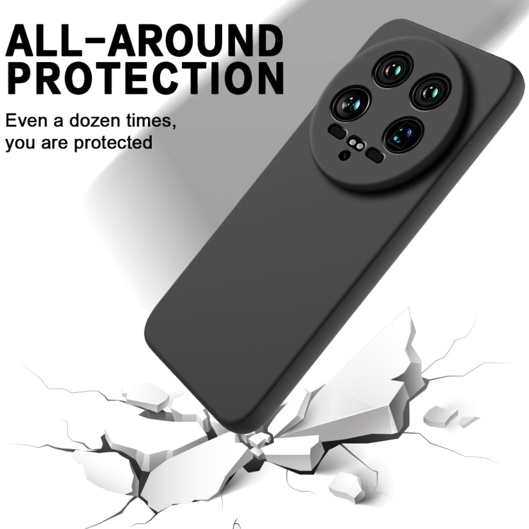 For Xiaomi 14 Ultra Solid Color Liquid Silicone Dropproof Full Coverage Phone Case(Black) - 14 Ultra Cases by PMC TechLife | Online Shopping South Africa | PMC TechLife