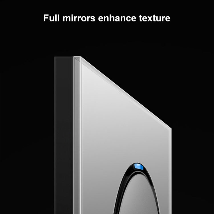 86mm Round LED Tempered Glass Switch Panel, Gray Round Glass, Style:Two Billing Control - Switch by PMC TechLife | Online Shopping South Africa | PMC TechLife | Buy Now Pay Later Mobicred