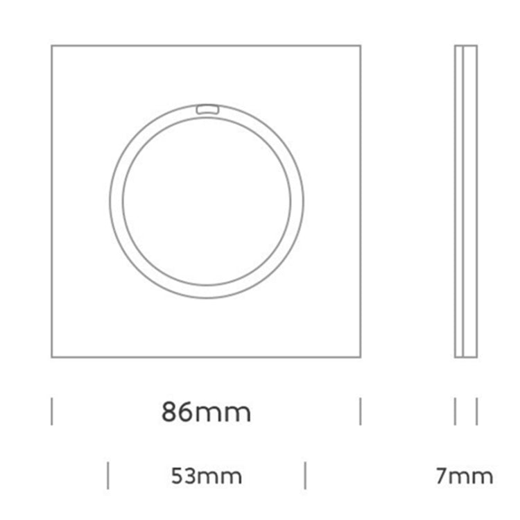 86mm Round LED Tempered Glass Switch Panel, Gold Round Glass, Style:Telephone Socket - Switch by PMC TechLife | Online Shopping South Africa | PMC TechLife | Buy Now Pay Later Mobicred