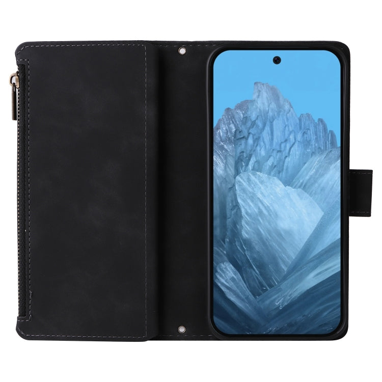 For Google Pixel 9 Multifunctional Multi-Card Wallet Phone Leather Case(Black) - Google Cases by PMC Jewellery | Online Shopping South Africa | PMC Jewellery | Buy Now Pay Later Mobicred