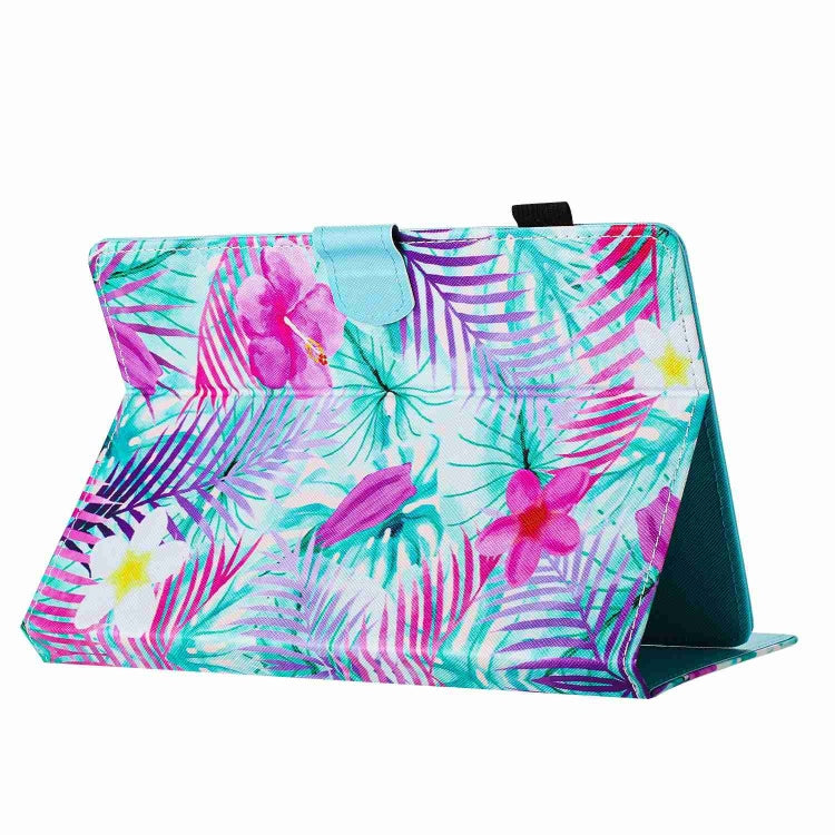 For 10 inch Painted Pattern Stitching Leather Tablet Case(Bougainvillea) - 10 - 11 inch by PMC TechLife | Online Shopping South Africa | PMC TechLife | Buy Now Pay Later Mobicred