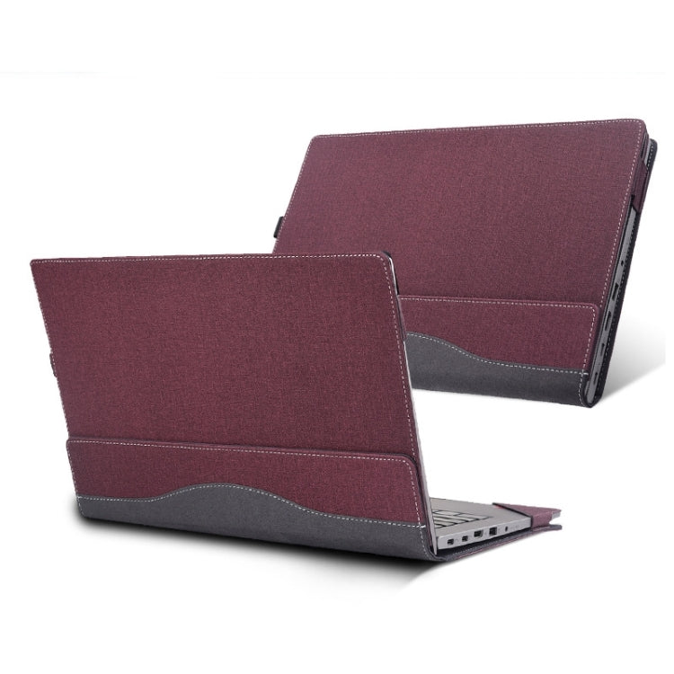 For Lenovo V14 G3 ABA / IAP Laptop Leather Anti-Fall Protective Case(Wine Red) - 14.1 inch by PMC Jewellery | Online Shopping South Africa | PMC Jewellery | Buy Now Pay Later Mobicred