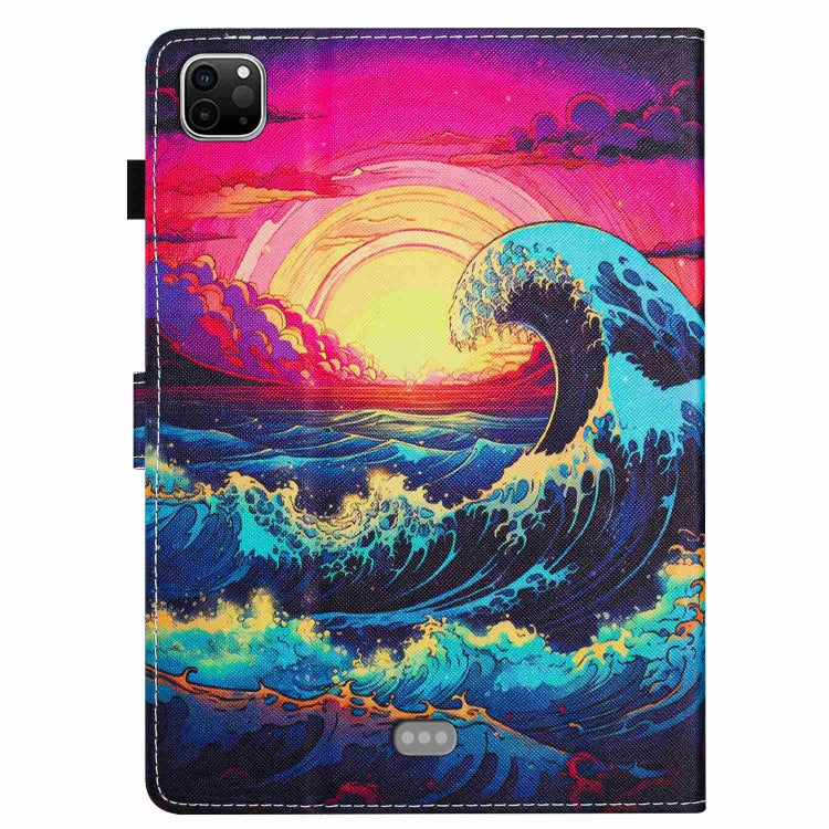 For iPad 11 Pro 2024 / 2020 / Air 4 10.9 Painted Pattern Stitching Smart Leather Tablet Case(Waves) - iPad Air (2022) / (2020) 10.9 Cases by PMC TechLife | Online Shopping South Africa | PMC TechLife | Buy Now Pay Later Mobicred