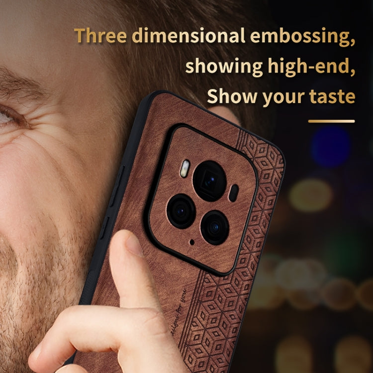 For Honor Magic6 Ultimate AZNS 3D Embossed Skin Feel Phone Case(Brown) - Honor Cases by AZNS | Online Shopping South Africa | PMC Jewellery | Buy Now Pay Later Mobicred