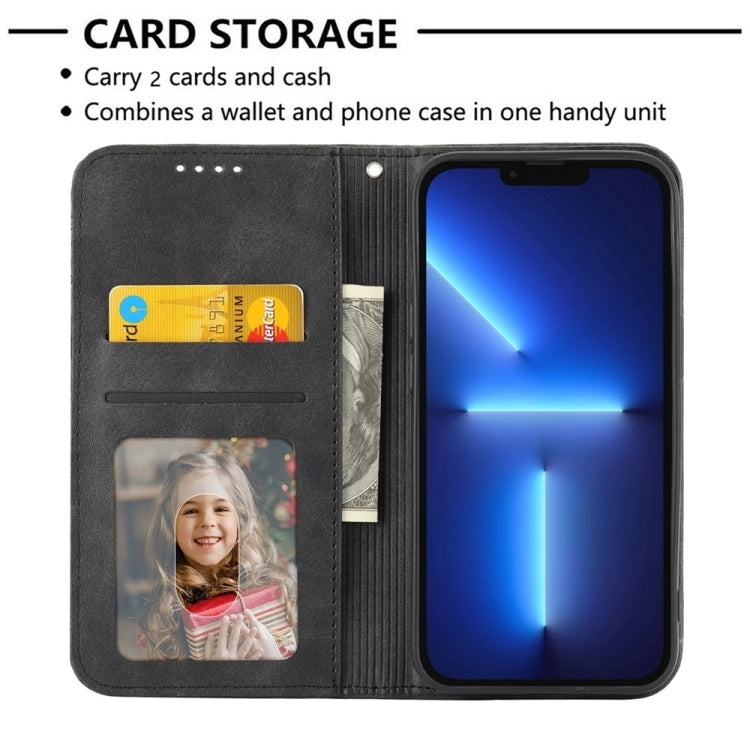 For Google Pixel 9 Pro Cubic Grid Calf Texture Magnetic Leather Phone Case(Black) - Google Cases by PMC TechLife | Online Shopping South Africa | PMC TechLife | Buy Now Pay Later Mobicred