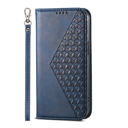 For Google Pixel 9 Pro Cubic Grid Calf Texture Magnetic Leather Phone Case(Blue) - Google Cases by PMC Jewellery | Online Shopping South Africa | PMC Jewellery | Buy Now Pay Later Mobicred