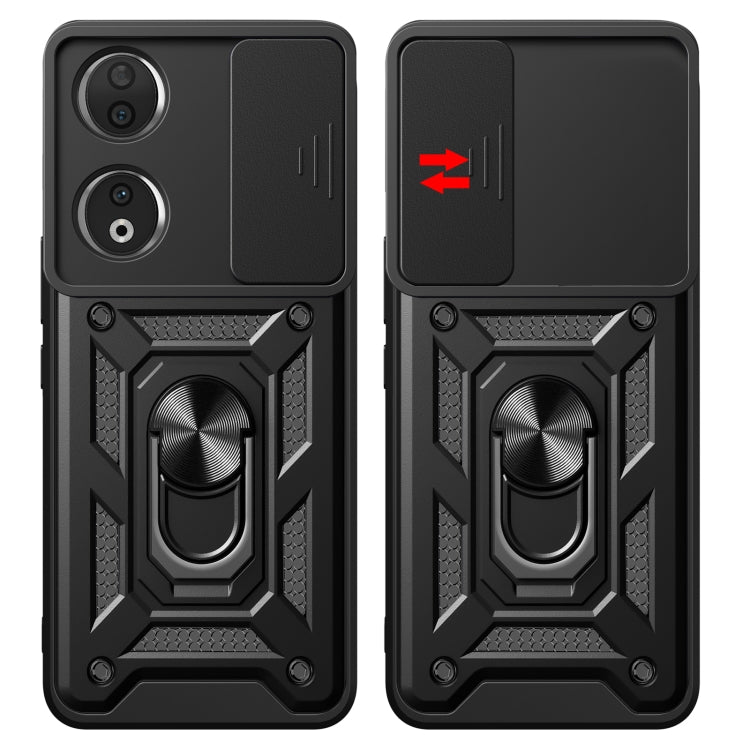 For Honor 90 5G Sliding Camera Cover Design TPU+PC Phone Case(Silver) - Honor Cases by PMC TechLife | Online Shopping South Africa | PMC TechLife | Buy Now Pay Later Mobicred