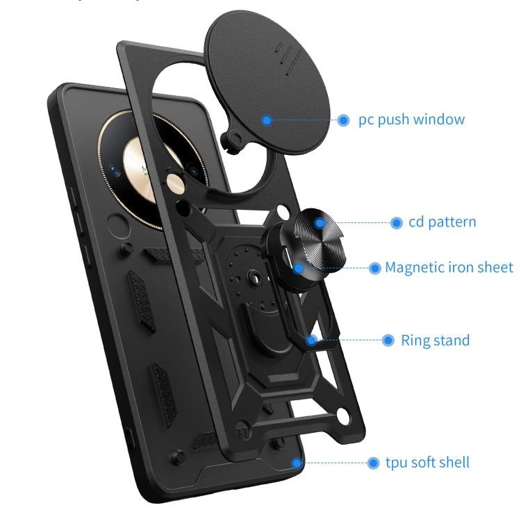 For Honor X9b Sliding Camera Cover Design TPU+PC Phone Case(Red) - Honor Cases by PMC TechLife | Online Shopping South Africa | PMC TechLife | Buy Now Pay Later Mobicred