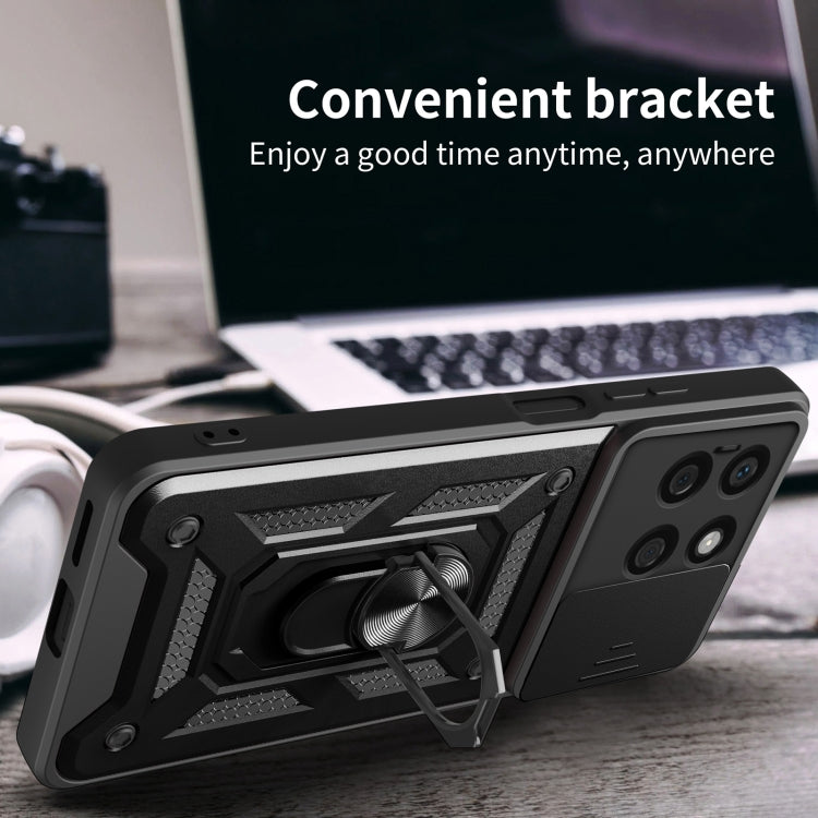 For Honor X8b Sliding Camera Cover Design TPU+PC Phone Case(Black) - Honor Cases by PMC TechLife | Online Shopping South Africa | PMC TechLife | Buy Now Pay Later Mobicred