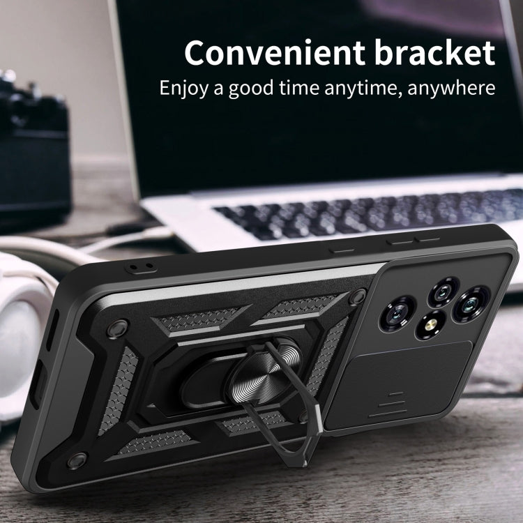 For Honor 200 Pro Sliding Camera Cover Design TPU+PC Phone Case(Black) - free shipping - PMC TechLife - Order now!